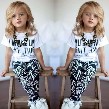 I woke up like this / baby clothes set / black short t-shirt and geometry print leggings / INS hotselling items
I woke up like this / baby clothes set / black short t-shirt and geometry print leggings / INS hotselling items