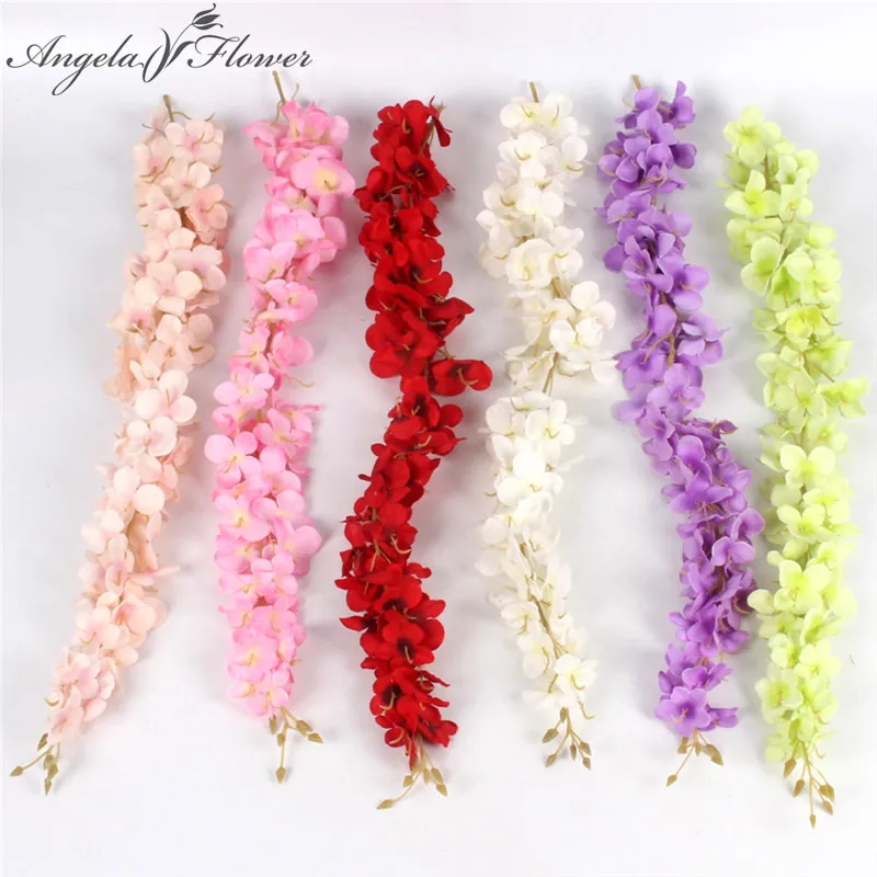 Simulation wisteria flower silk artificial vine flower hydrangea rattan DIY wedding decoration for wall hanging hotel 11pcs/lot
Simulation wisteria flower silk artificial vine flower hydrangea rattan DIY wedding decoration for wall hanging hotel 11pcs/lot