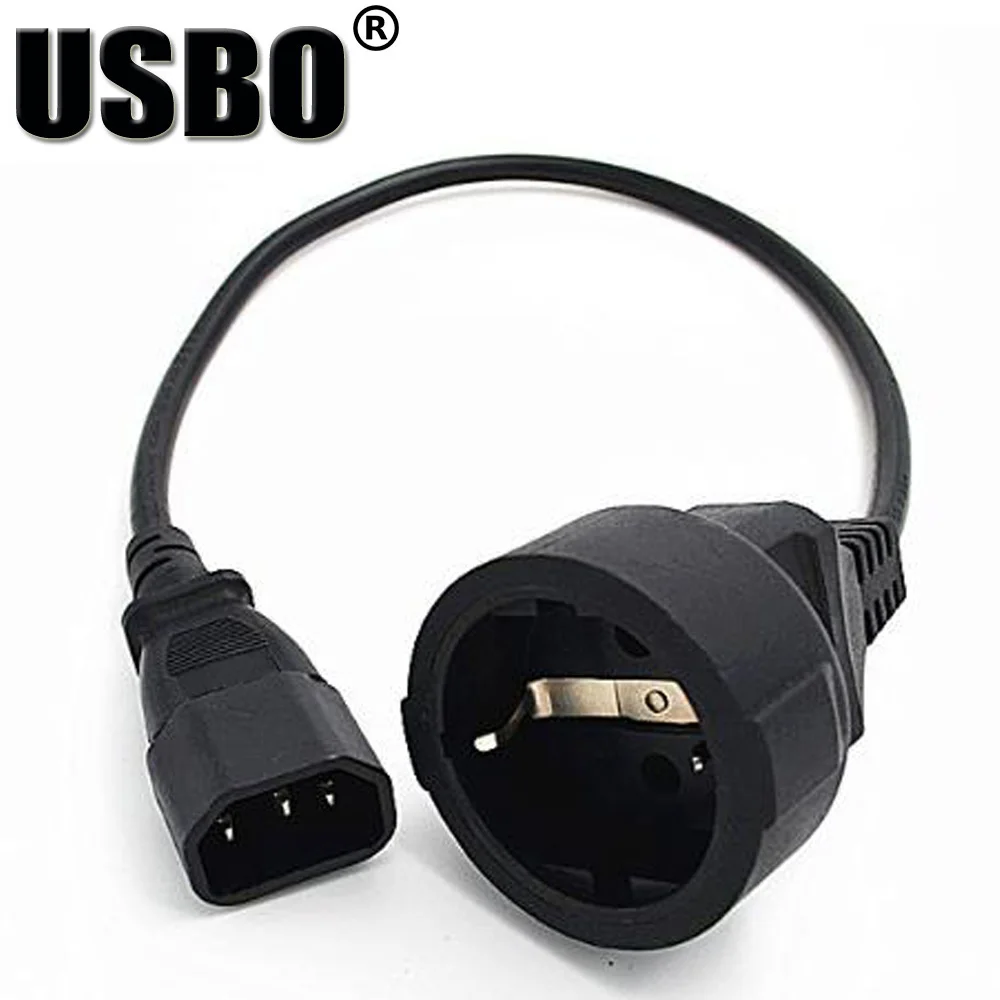 European Standard Black 0.6M C14 to EU female transfer extension power cable EU German standard socket power cord
European Standard Black 0.6M C14 to EU female transfer extension power cable EU German standard socket power cord