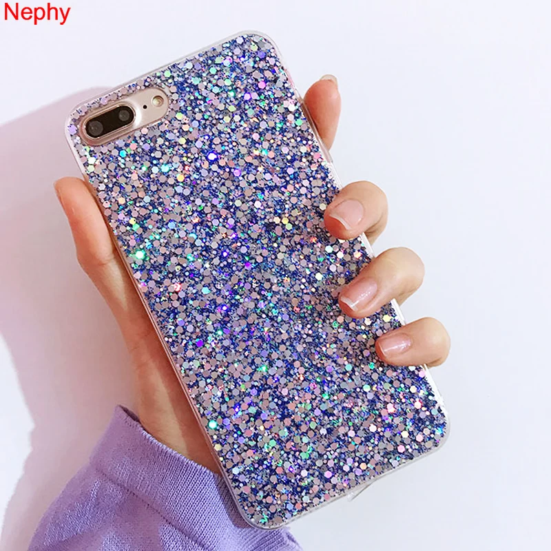 

Nephy Bing Shining Powder Phone Case For iPhone X 10 8 7 6 5 s 5s SE 6s 6Plus 6sPlus 7Plus 8Plus Soft TPU Silicone Back Cover