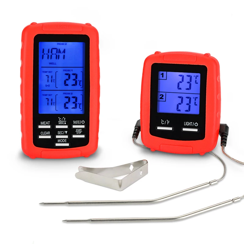 EAAGD Wireless Remote Digital Cooking Meat Thermometer with Dual Probe for Kitchen Barbecue Oven Food Surveillance within 70M
EAAGD Wireless Remote Digital Cooking Meat Thermometer with Dual Probe for Kitchen Barbecue Oven Food Surveillance within 70M