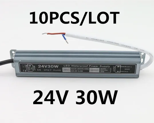 10PCS/LOT High quality waterproof Led driver IP67 adapter led light transformer DC 24V 30W 1.25A power charger for leds
10PCS/LOT High quality waterproof Led driver IP67 adapter led light transformer DC 24V 30W 1.25A power charger for leds