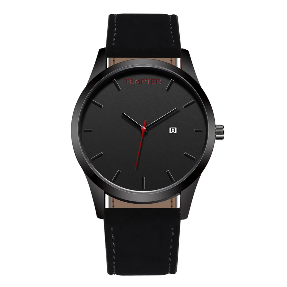 Dropshipping Fashion Mens Watches Top Brand Luxury Quartz Watch Men Casual Leather Complete Calendar Sport reloj hombre | Наручные часы