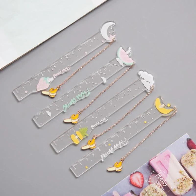 1 Pcs Cute Banana Pendant Fruits Moon Cloud Acrylic Rulers Measuring Straight Ruler Bookmark Gift Korean Stationery
1 Pcs Cute Banana Pendant Fruits Moon Cloud Acrylic Rulers Measuring Straight Ruler Bookmark Gift Korean Stationery