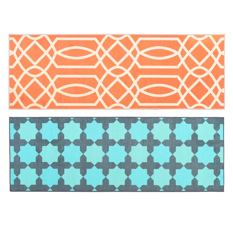 European Style Geometry Striped Printing Rectangle Blue/Orange Carpet Washable Non-slip Rug Runner for Living room/Bedroom
European Style Geometry Striped Printing Rectangle Blue/Orange Carpet Washable Non-slip Rug Runner for Living room/Bedroom