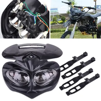 5 Pin Black & Clear Front Head Dual Sport Light Lamp Fairing with Mounting Strap Fit for Street Fighter Street Ran Motorcycle
5 Pin Black & Clear Front Head Dual Sport Light Lamp Fairing with Mounting Strap Fit for Street Fighter Street Ran Motorcycle