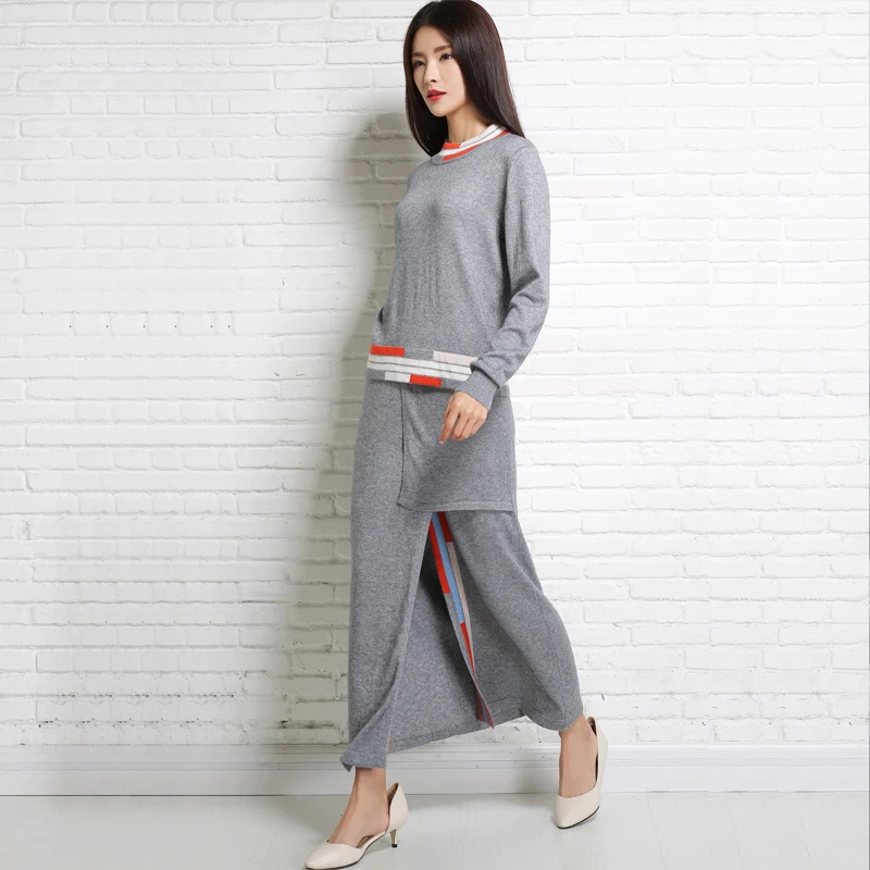 2019 Autumn Winter Fashion Korean Women Sweater Knit Dress Slit Skirt Suit Two-Piece Cashmere Sweater Authentic Free Shipping
2019 Autumn Winter Fashion Korean Women Sweater Knit Dress Slit Skirt Suit Two-Piece Cashmere Sweater Authentic Free Shipping