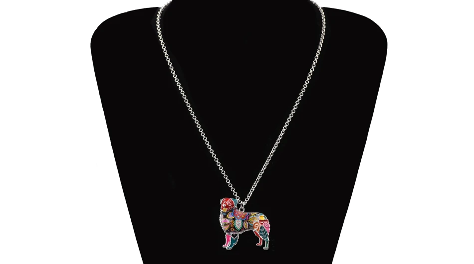 Bonsny Enamel Statement Maxi Australian Shepherd Dog Necklace Choker Pendant Chain Collar 2017 New Jewelry For Women Girl Bijoux Bonsny Enamel Statement Maxi Australian Shepherd Dog Necklace Choker Pendant Chain Collar 2017 New Jewelry For Women Girl Bijoux