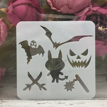 13*13cm Bat Evil Ghost Skull Cat Halloween DIY Layering Stencils Painting Scrapbook Coloring Embossing Album Decorative Template
13*13cm Bat Evil Ghost Skull Cat Halloween DIY Layering Stencils Painting Scrapbook Coloring Embossing Album Decorative Template