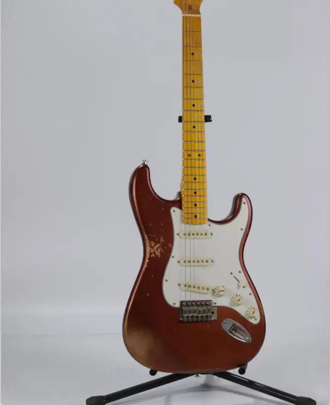 ST Classic metal red color electric guitar white scalloped fingerboard Quality Custom shop Retro relics ST Picture real shot
ST Classic metal red color electric guitar white scalloped fingerboard Quality Custom shop Retro relics ST Picture real shot