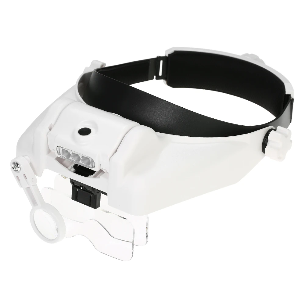 Headband Magnifier Multi-functional Head Mounted Magnifying LED with 5 Replaceable Lenses 1X to 8X Auxiliary Lens Loupe
Headband Magnifier Multi-functional Head Mounted Magnifying LED with 5 Replaceable Lenses 1X to 8X Auxiliary Lens Loupe