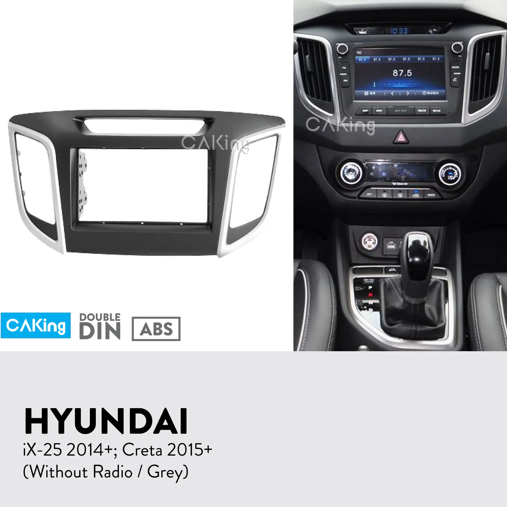 2DIN Car Fascia Radio Panel for HYUNDAI iX-25 2014+; Creta 2015+ Dash Fiting Kit Install Facia Plate Adapter Cover Bezel Console
2DIN Car Fascia Radio Panel for HYUNDAI iX-25 2014+; Creta 2015+ Dash Fiting Kit Install Facia Plate Adapter Cover Bezel Console