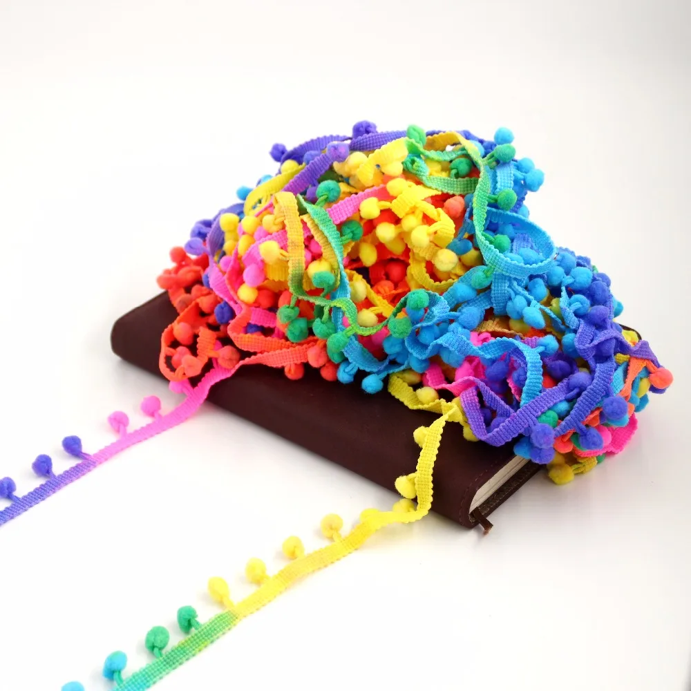 20 yards Multi color ball size 1 cm Lace trim ball fringe ribbon sewing accessories Wedding Festival party home decoration
20 yards Multi color ball size 1 cm Lace trim ball fringe ribbon sewing accessories Wedding Festival party home decoration