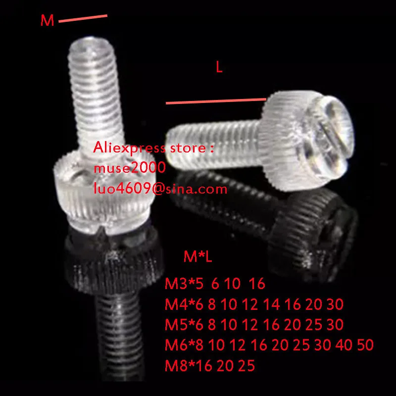 M3 m4 m5 m6 M8 knurled clear PC bolt slotted drive Plastic screw nut Electronic Polycarbonate bolt fastener transparent PC screw
M3 m4 m5 m6 M8 knurled clear PC bolt slotted drive Plastic screw nut Electronic Polycarbonate bolt fastener transparent PC screw