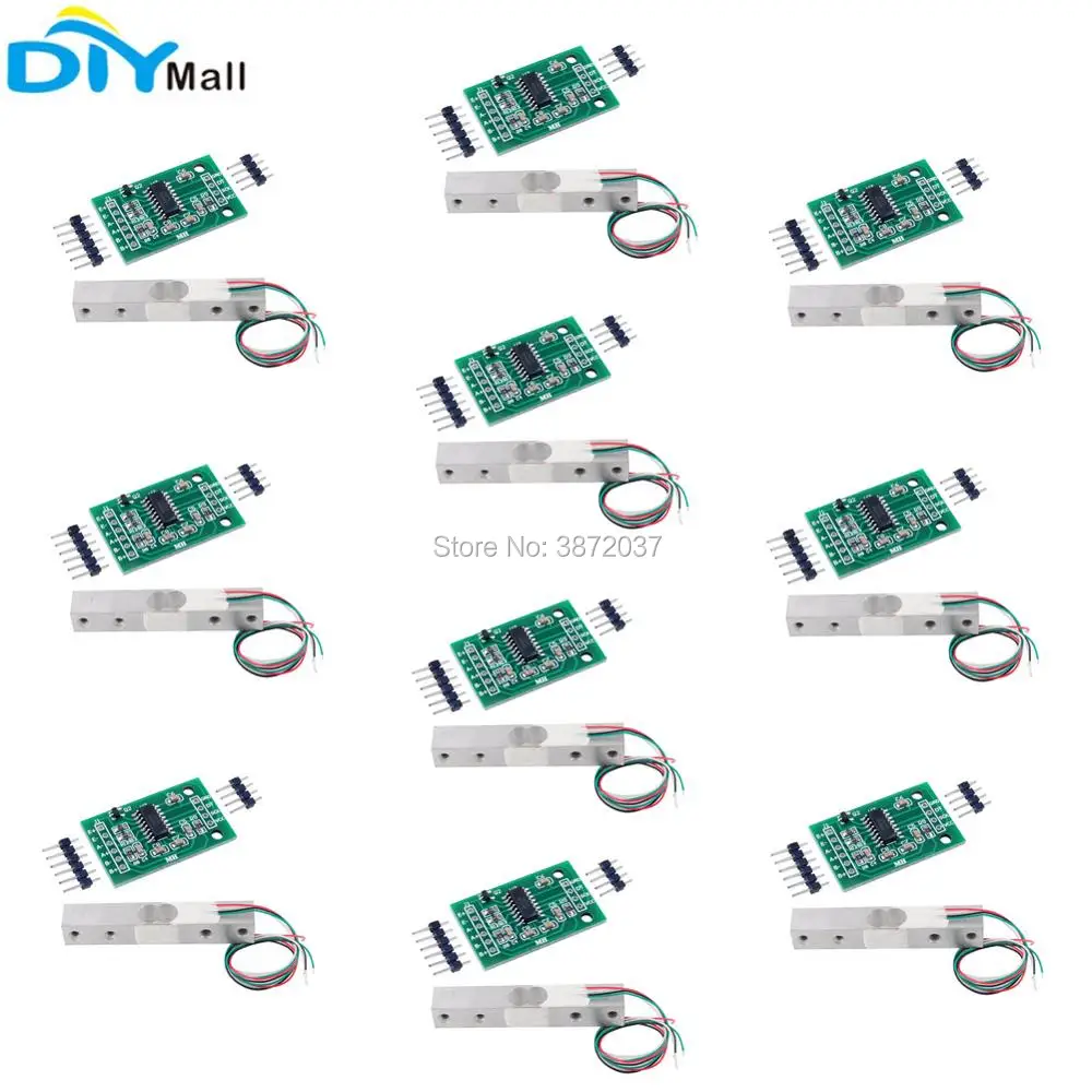 10pcs/lot 1kg 2kg 3kg 5kg 10kg 20kg Load Cell Electronic Scale Weighing Sensor + HX711 AD Weight Module for Arduino
10pcs/lot 1kg 2kg 3kg 5kg 10kg 20kg Load Cell Electronic Scale Weighing Sensor + HX711 AD Weight Module for Arduino
