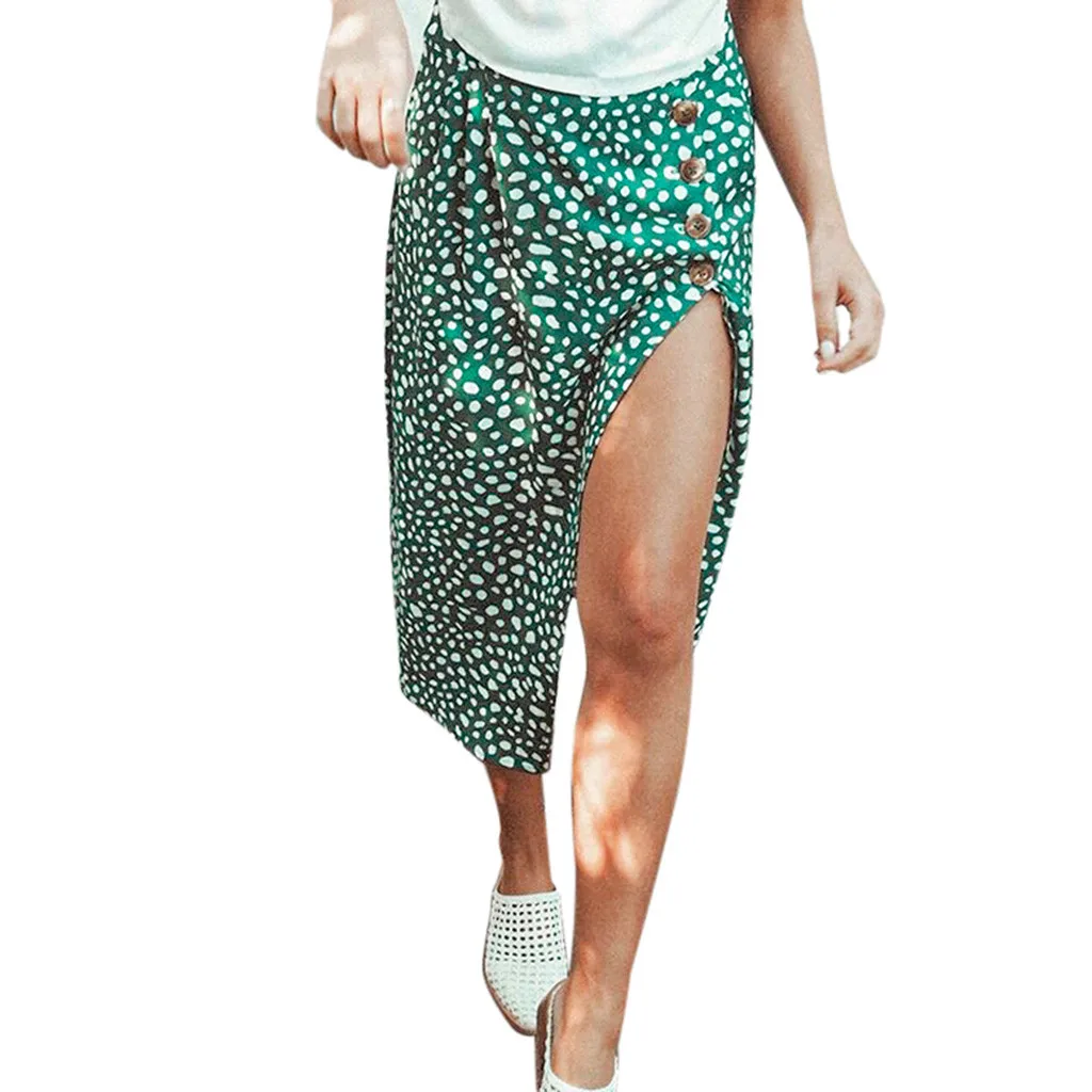Button Chiffion Dot Printed Split ends Skirts Boho Women's Fashion High Button Waist Printed Summer Skirts Mid-Calf Skirts
Button Chiffion Dot Printed Split ends Skirts Boho Women's Fashion High Button Waist Printed Summer Skirts Mid-Calf Skirts
