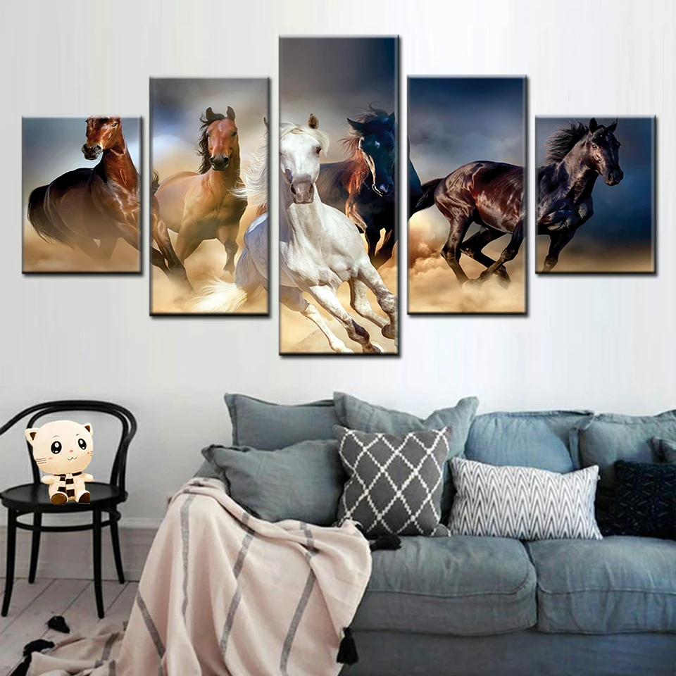 Animal horse runs fast picture modular living room wall artist residence decorative canvas print landscape frame 5 panel
Animal horse runs fast picture modular living room wall artist residence decorative canvas print landscape frame 5 panel
