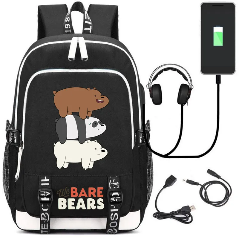 CN We Bare Bears I ce Bear Backpack USB Charging Headphone Teenagers Schoolbag Unisex Travel Multifunction Daily Rucksack Bags
CN We Bare Bears I ce Bear Backpack USB Charging Headphone Teenagers Schoolbag Unisex Travel Multifunction Daily Rucksack Bags