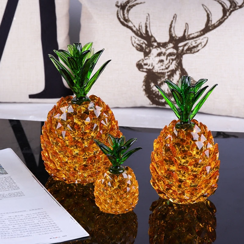 Modern Artificial crystal Pineapple miniature figurines Creative Decoration crafts plant fruit ornament Wedding gift home deco
Modern Artificial crystal Pineapple miniature figurines Creative Decoration crafts plant fruit ornament Wedding gift home deco