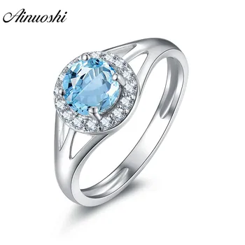AINUOSHI Natural Blue Topaz Halo Ring 0.8ct Round Cut Gemstone Women Engagement Wedding Ring 925 Sterling Silver Ring Jewelry
AINUOSHI Natural Blue Topaz Halo Ring 0.8ct Round Cut Gemstone Women Engagement Wedding Ring 925 Sterling Silver Ring Jewelry