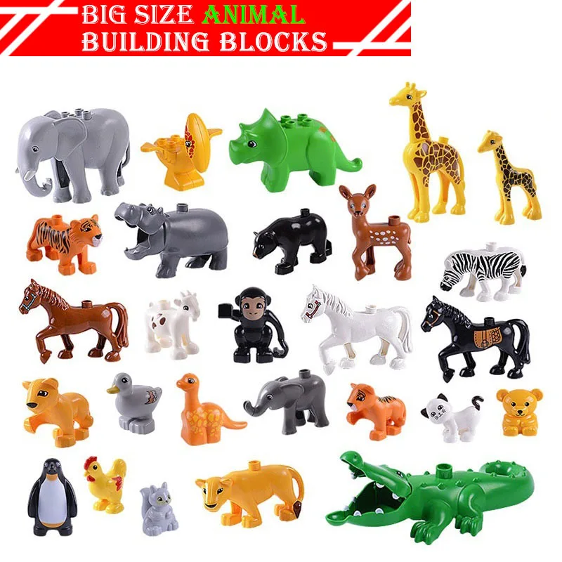 Animal Model Series Figures Big Bricks Building Animals World Compatible With Duploed Blocks Children Educational Toys Kids Gift
Animal Model Series Figures Big Bricks Building Animals World Compatible With Duploed Blocks Children Educational Toys Kids Gift