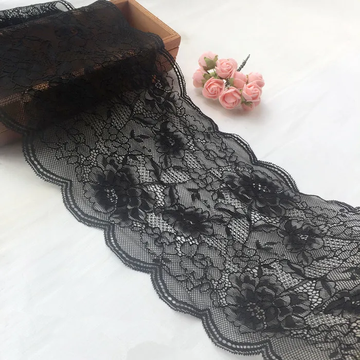 5Yards/Lot 22cm black spandex elastic lingerie lace flower stretch applique lace for underwear bra
5Yards/Lot 22cm black spandex elastic lingerie lace flower stretch applique lace for underwear bra