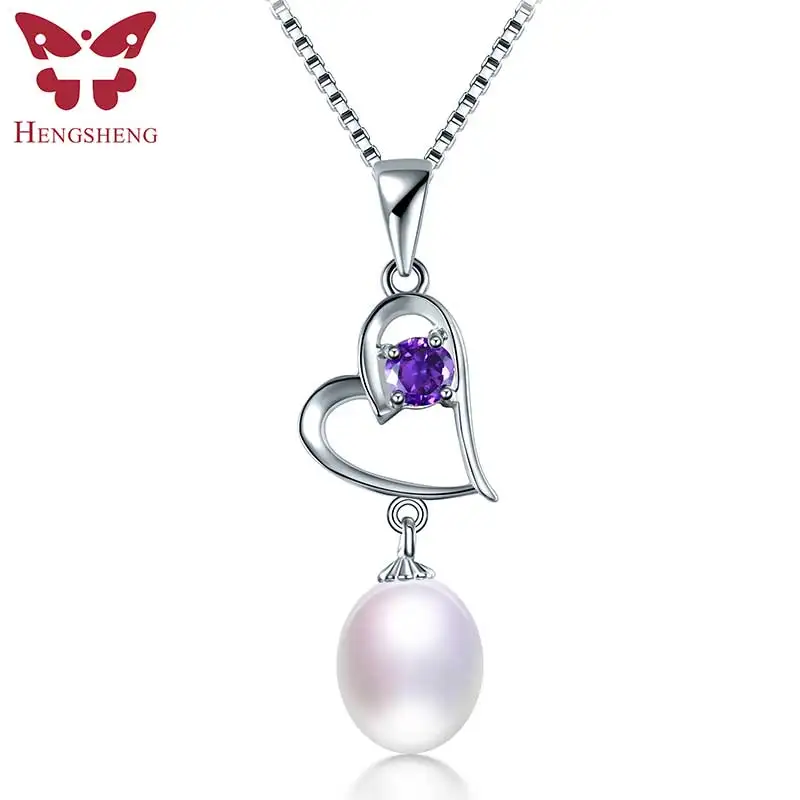 HENGSHENG Simple Heart Design Pendant For Birthday Gifts 100% Natural Pearl Pendants With 8-9mm Rice Pearl
HENGSHENG Simple Heart Design Pendant For Birthday Gifts 100% Natural Pearl Pendants With 8-9mm Rice Pearl