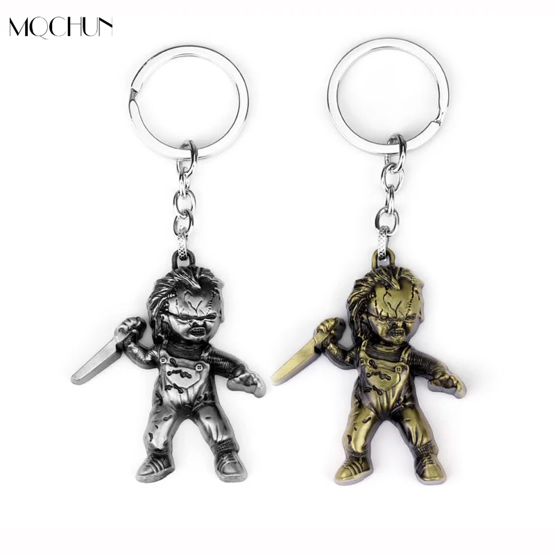 

Horror Movie Jewelry Seed of Chucky Keychain Keyrings Men's Fash Personalized Hip Hop Car Key Chains Chaveiro Christmas Gift