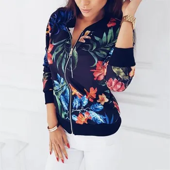 Fashion spring flower jacket Women Zipper Long Sleeve Outwear Casual Tops female coat kimono basic bomber jacket women floral
Fashion spring flower jacket Women Zipper Long Sleeve Outwear Casual Tops female coat kimono basic bomber jacket women floral