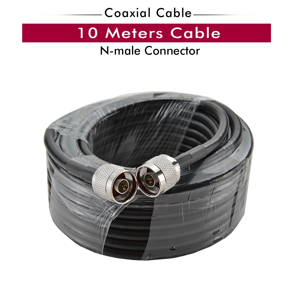 10 Meters Black RG6 Coaxial Cable N Male to N Male Connector Low Loss Coax Cable Connect with The Antenna and Signal Booster
10 Meters Black RG6 Coaxial Cable N Male to N Male Connector Low Loss Coax Cable Connect with The Antenna and Signal Booster