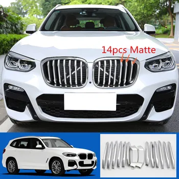 Matte Exterior Front Grill Grille Stripes Covers Trim 14pcs ABS Car Styling Accessories For BMW X3 G01 2018
Matte Exterior Front Grill Grille Stripes Covers Trim 14pcs ABS Car Styling Accessories For BMW X3 G01 2018