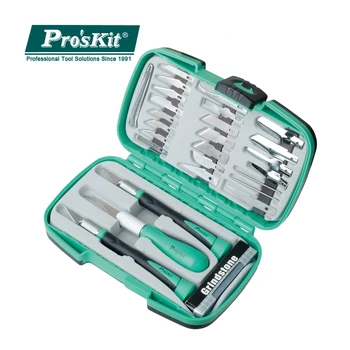 PD-395A Pro'sKit 30pcs Multifunction Knife Woodworking Tools Set For Carving Tools For DIY Wood Carving Solder Wire Cutting
PD-395A Pro'sKit 30pcs Multifunction Knife Woodworking Tools Set For Carving Tools For DIY Wood Carving Solder Wire Cutting