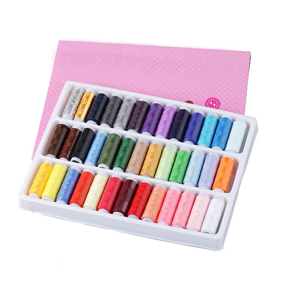 39 Spools Sewing Thread Box Set Polyester Thread for Sewing Machine Hand Quilting Stitching Thread Sewing Accessories
39 Spools Sewing Thread Box Set Polyester Thread for Sewing Machine Hand Quilting Stitching Thread Sewing Accessories