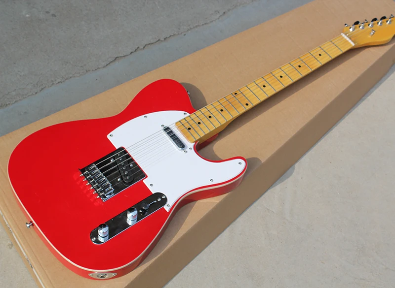 Factory Red Electric Guitar with White Pickguard,Yellow Maple Fretboard,21 Frtets,Chrome Hardware,Can be customized
Factory Red Electric Guitar with White Pickguard,Yellow Maple Fretboard,21 Frtets,Chrome Hardware,Can be customized