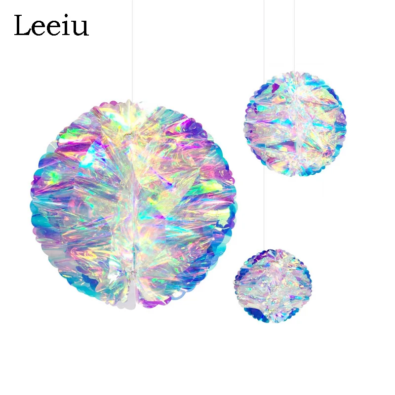 Leeiu 1Pc Wedding Decoration Iridescent Rainbow Honeycomb Ball Merry Christmas Hanging Ornament Happy New Year Party Supply 2020
Leeiu 1Pc Wedding Decoration Iridescent Rainbow Honeycomb Ball Merry Christmas Hanging Ornament Happy New Year Party Supply 2020