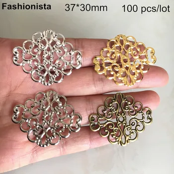 100 pcs Metal Stamping Flower Connectors,37*30mm Filigree Flower Connector For Jewelry Making,Gold-color,Silver-color,Bronze
100 pcs Metal Stamping Flower Connectors,37*30mm Filigree Flower Connector For Jewelry Making,Gold-color,Silver-color,Bronze