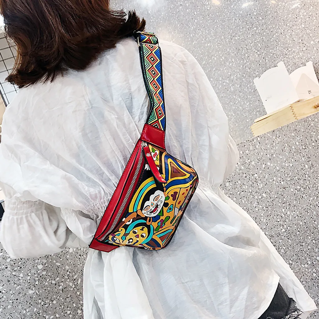 2019 New Fashion Women Chest Bag Shoulder Bag Graffiti Printed Wide Shoulder Strap Messenger Bag bolsa feminina #BA30
2019 New Fashion Women Chest Bag Shoulder Bag Graffiti Printed Wide Shoulder Strap Messenger Bag bolsa feminina #BA30