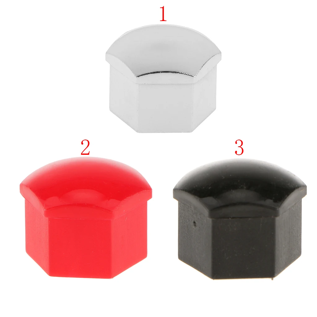 20x Wheel Lug Nut Center Cover Caps + REMOVAL TOOL For AUDI VW Skoda Black