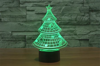 7Colors Changed LED Merry Christmas Tree Night Lights 3D Bulb Bedroom Lights Flashing Xmas Tree Baby Lamp for Home Party Decor
7Colors Changed LED Merry Christmas Tree Night Lights 3D Bulb Bedroom Lights Flashing Xmas Tree Baby Lamp for Home Party Decor