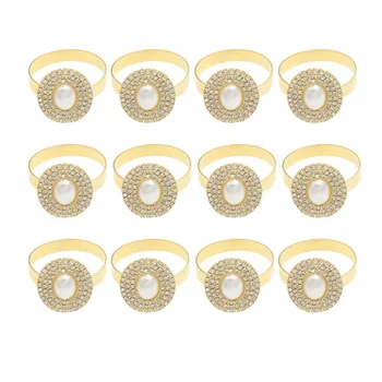 Rhinestone Napkin Diamond Gold Ring Serviette Metal Holder for Wedding Banquet Dinner Party Reception Christmas Table Decoration
Rhinestone Napkin Diamond Gold Ring Serviette Metal Holder for Wedding Banquet Dinner Party Reception Christmas Table Decoration