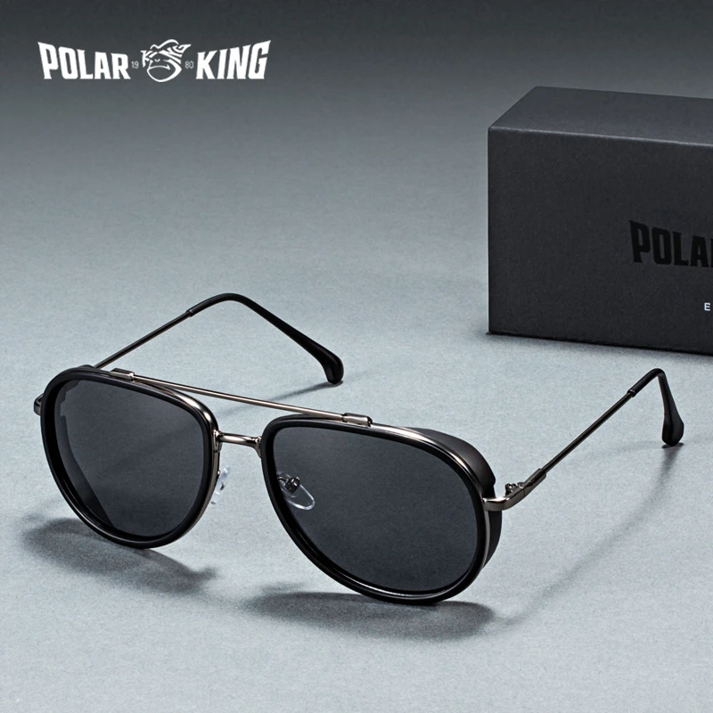 POLARKING Brand Steam Punk Polarized Men Sunglasses Gafas De Sol Fashion Men's Driving Metal Sun Glasses Fishing Travel Eyewear
POLARKING Brand Steam Punk Polarized Men Sunglasses Gafas De Sol Fashion Men's Driving Metal Sun Glasses Fishing Travel Eyewear