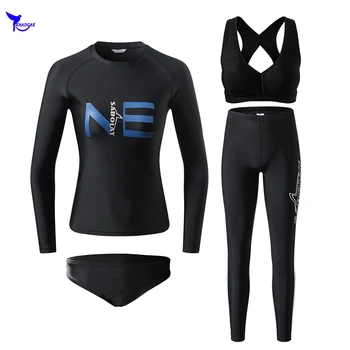 4PCS Long Sleeves Women Surfing Suit Rashguards 2019 Swimsuit Beach Wear Summer Sport Swimwear Shirts Padded Bra Pants Underwear
4PCS Long Sleeves Women Surfing Suit Rashguards 2019 Swimsuit Beach Wear Summer Sport Swimwear Shirts Padded Bra Pants Underwear
