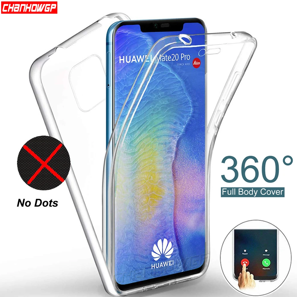 Двойной силиконовый чехол с полным покрытием для Huawei P30 Pro P20 Lite Y6 Y7 P Smart 2019 Honor 8A 8C 8X