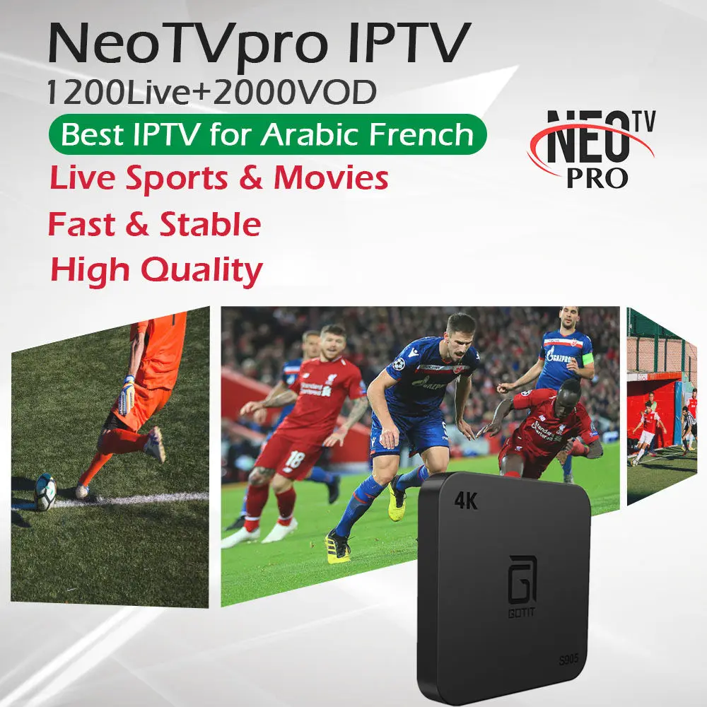 NeoTV Subscription Best French IPTV Arabic IPTV+GOTIT S905 Android TV Box Amlogic S905W Quad Core 2G/16G 4K HDMI 2.0 Set Top Box
NeoTV Subscription Best French IPTV Arabic IPTV+GOTIT S905 Android TV Box Amlogic S905W Quad Core 2G/16G 4K HDMI 2.0 Set Top Box