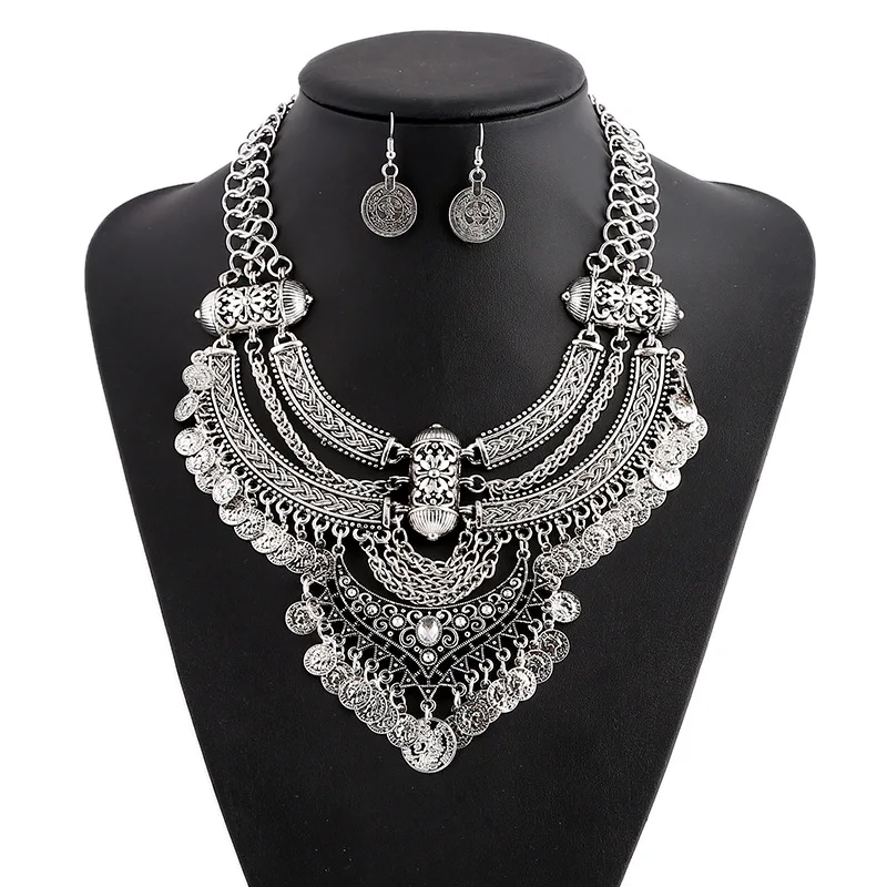 Naomy&ZP Brand African Vinatge Indian Women Jewelry Set Bohemian Statement Fashion Jewelry Necklace Earrings Bridal Jewelry Sets
Naomy&ZP Brand African Vinatge Indian Women Jewelry Set Bohemian Statement Fashion Jewelry Necklace Earrings Bridal Jewelry Sets