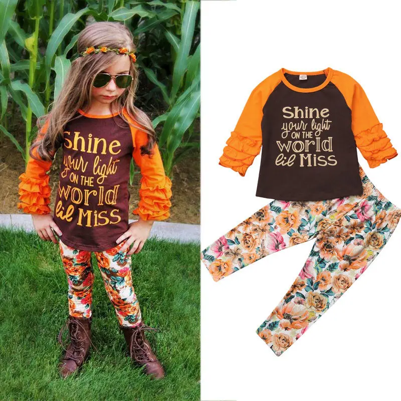 Toddler Baby Girls Autumn Suits Outfits Fashion Princess Clothes Kids Letter Print T-shirt Tops+Floral Long Pants 2PCS Set
Toddler Baby Girls Autumn Suits Outfits Fashion Princess Clothes Kids Letter Print T-shirt Tops+Floral Long Pants 2PCS Set