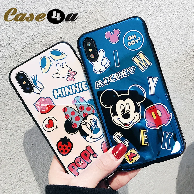Blue Light Ray Minnie Mickey Mouse Phone Cases for iPhone XS Max XR X 10 8 7 6 6s Plus Silicone Case Blu-Ray Cover Girly coque
Blue Light Ray Minnie Mickey Mouse Phone Cases for iPhone XS Max XR X 10 8 7 6 6s Plus Silicone Case Blu-Ray Cover Girly coque