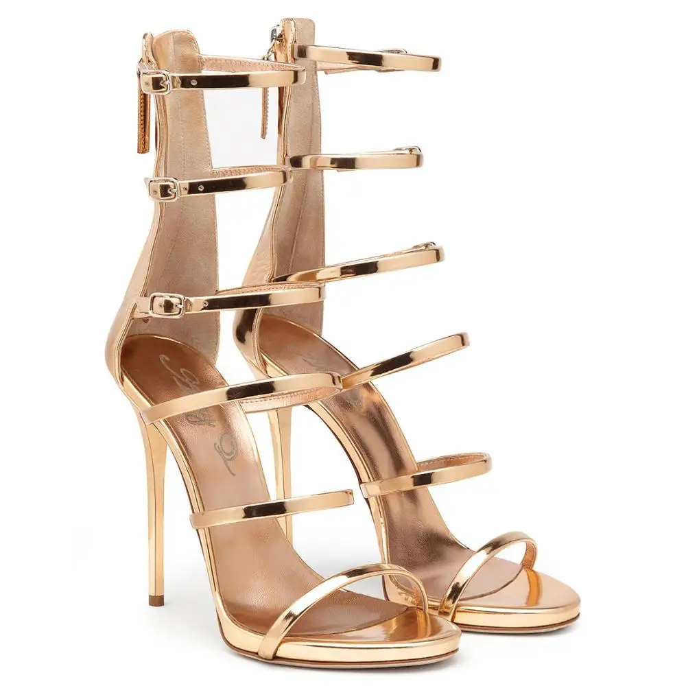 2019 summer tube Roman buckle sandals gold patent leather high heel sandals brand custom handmade shoes
2019 summer tube Roman buckle sandals gold patent leather high heel sandals brand custom handmade shoes