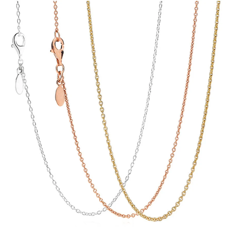 New 925 Sterling Silver Necklace Rose & Gold Color & Silver Shine Anchor Chain Necklace For Women Wedding Gift Pandora Jewelry
New 925 Sterling Silver Necklace Rose & Gold Color & Silver Shine Anchor Chain Necklace For Women Wedding Gift Pandora Jewelry