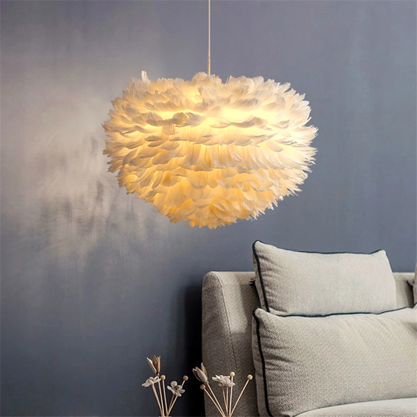 Nordic Nature Goose Feather LED Chandelier Romantic Pendant Lamps Home Lighting Restaurant Bedroom Living Room Kitchen Fixtures
Nordic Nature Goose Feather LED Chandelier Romantic Pendant Lamps Home Lighting Restaurant Bedroom Living Room Kitchen Fixtures
